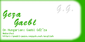 geza gaebl business card